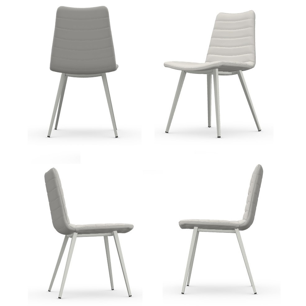 Midj set 4 chairs mod. Cover in orange Carubu fabric Af Interni